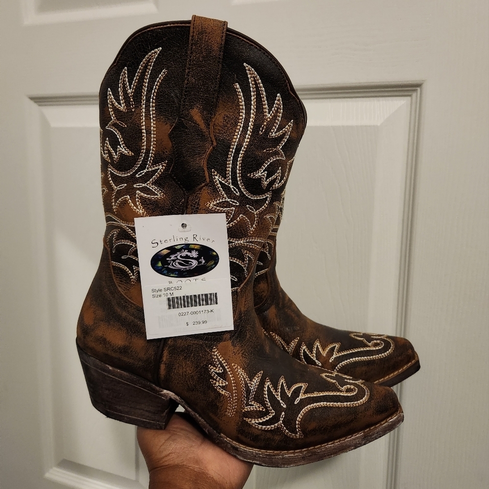 Brown Cowboy Cowgirl Boots